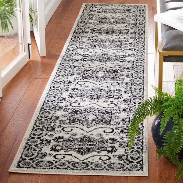 Safavieh 9 x 12 ft. Tulum Transitional Power Loomed Rectangle Rug Ivory & Black TUL285A-9 - main